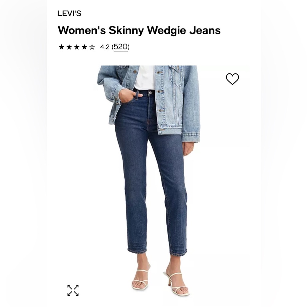 Levi wedgie skinny jeans size 32